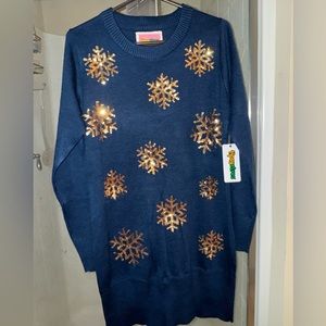 Navy blue sweater dress